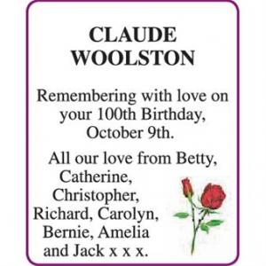 WOOLSTON CLAUDE