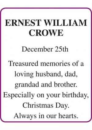 ERNEST WILLIAM CROWE