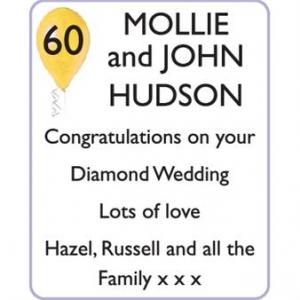 MOLLIE and JOHN HUDSON