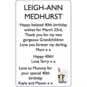 LEIGH-ANN MEDHURST