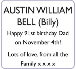 AUSTIN WILLIAM BELL (Billy)