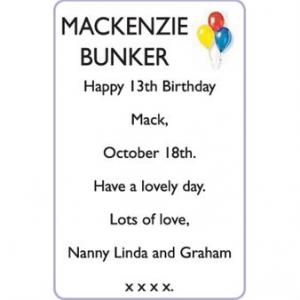 MACKENZIE BUNKER