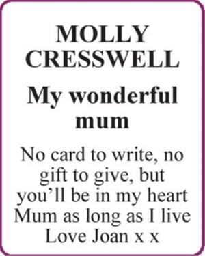 MOLLY CRESSWELL