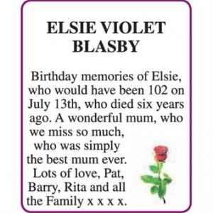 ELSIE VIOLET BLASBY