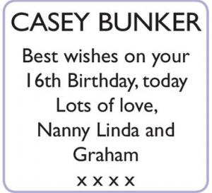 CASEY BUNKER