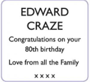 EDWARD CRAZE