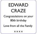 EDWARD CRAZE