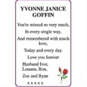 YVONNE JANICE GOFFIN