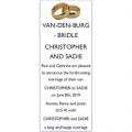 CHRISTOPHER VAN-DEN-BURG
and SADIE BRIDLE