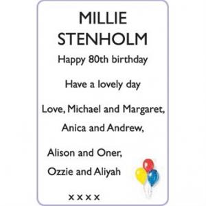 MILLIE STENHOLM