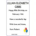 LILLIAN ELIZABETH GIBBS