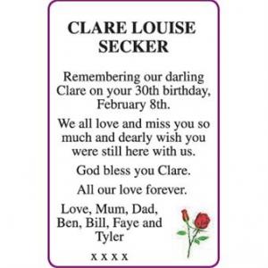 CLARE LOUISE SECKER