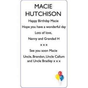 MACIE HUTCHISON