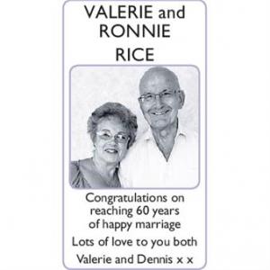 VALERIE and RONNIE
RICE