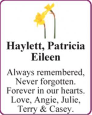 Haylett, Patricia Eileen