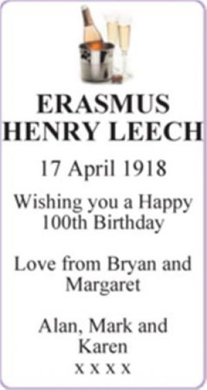 ERASMUS HENRY LEECH