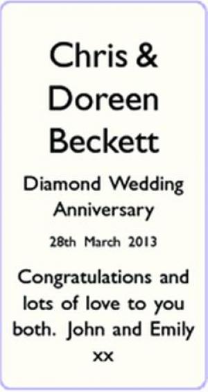 Chris - Doreen Beckett