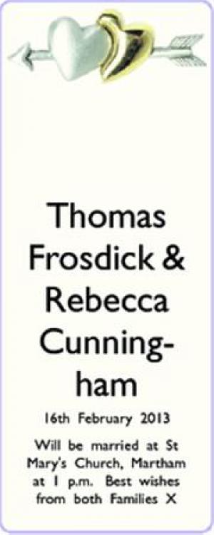 Thomas Frosdick - Rebecca Cunningham