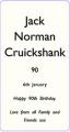 Jack Norman Cruickshank