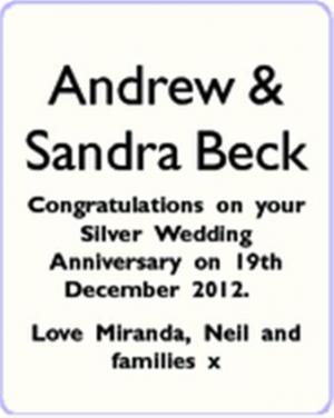 Andrew - Sandra Beck