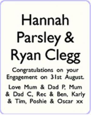 Hannah Parsley - Ryan Clegg