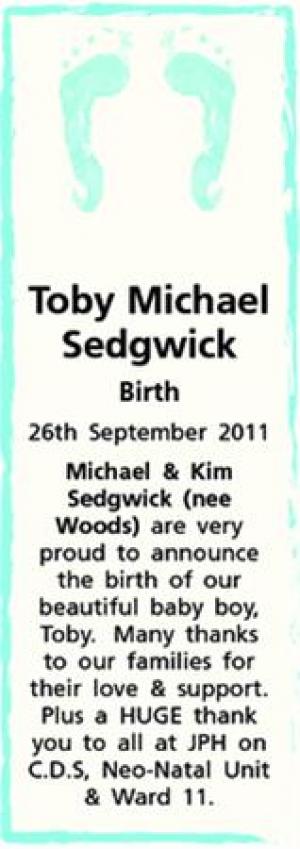 Toby Michael Sedgwick