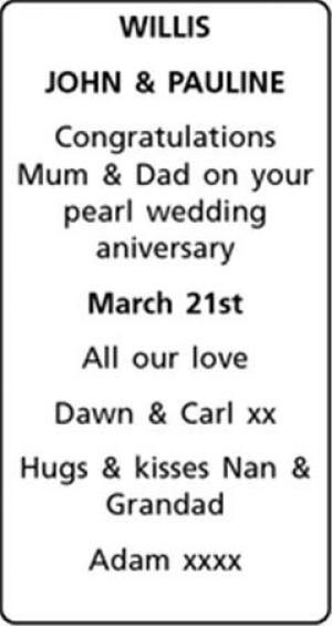 Anniversaries